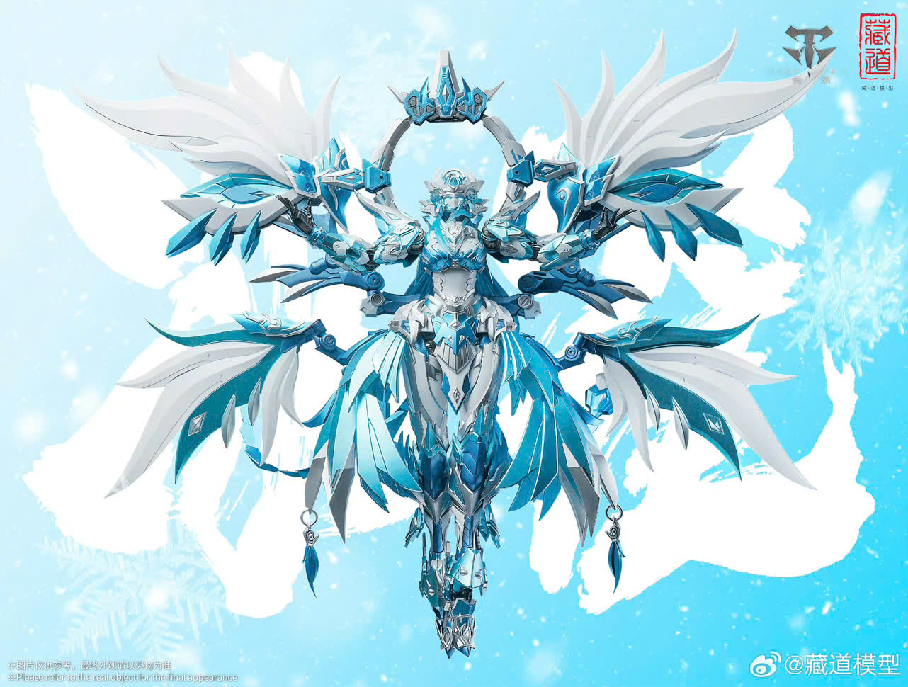Mô hình Metal Build CD-03B Chu Tước (Băng) Rosefinch Zhuque Ice Blue Color (Tặng Bonus) – Chính hãng Cangdao